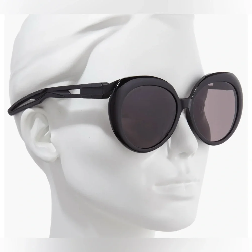 Balenciaga Authentic Oversized Black Shield Sunglasses BB-0024-S 004 NWT - Picture 13 of 14